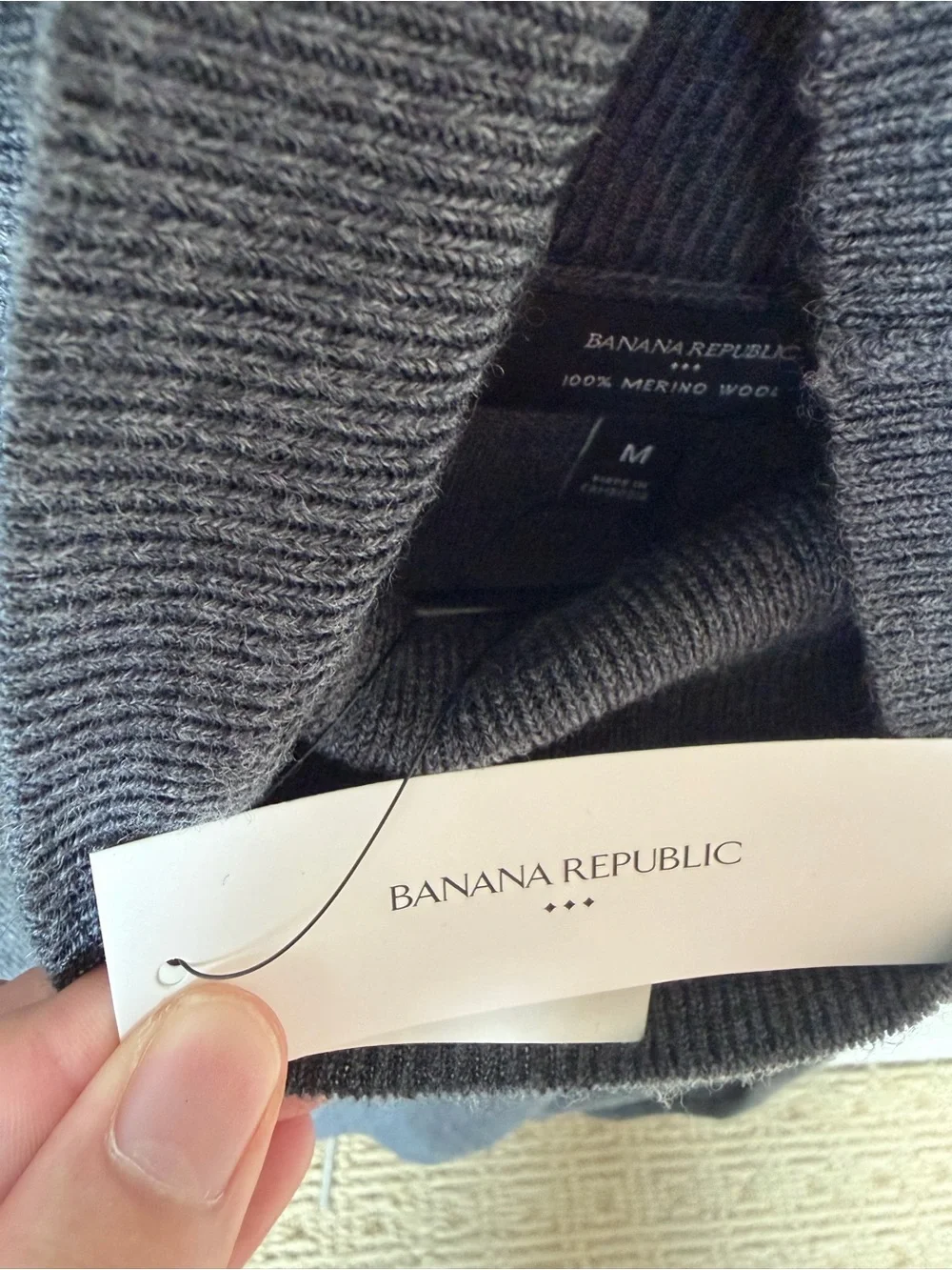 Men's Banana Republic Charcoal Gray Turtleneck Sweater